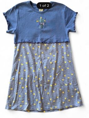 2000s girls embroidered floral dress